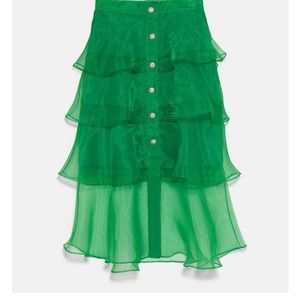 Brand new Zara organza green skirt